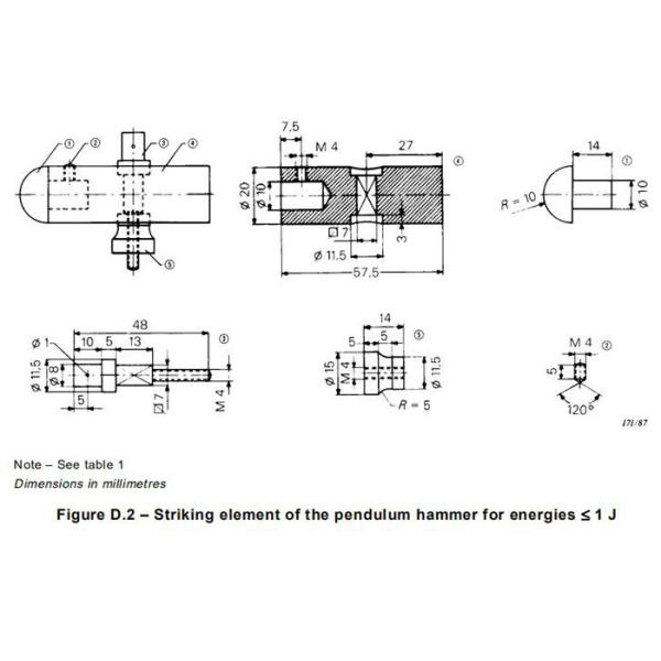 IEC60068 Drop Impact Resistance Pendulum Hammer Impact Test