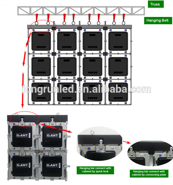 500*500mm Outdoor Rental LED Display 3.91mm 4.81mm Stage Video Wall