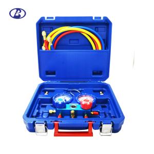 Air Conditioner Manifold Gauge Set R410A R407C R22 R404A With Brass Adapter