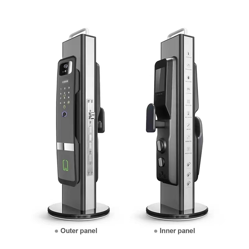 6068 Mortise Tuya APP Password Card Fingerprint Electronic Door Lock With Face Camera 6kg