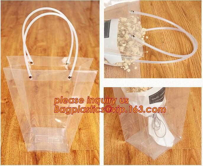 Promotional customized high quality soft loop plastic cloth bag,manufacturer custom soft loop handle polyethylene PE pla