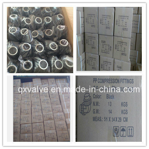 PP Compression Fitting Pipe Coupling Joint Female Adapter 63mm with Long Service Life