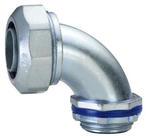 4 90 Degree Liquid Tight Connector , Liquid Tight Flexible Conduit Fittings Angle Type