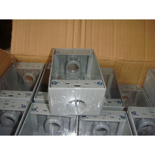 UL Listed 4x2 Aluminum One Gang Weatherproof Outlet Box Gray