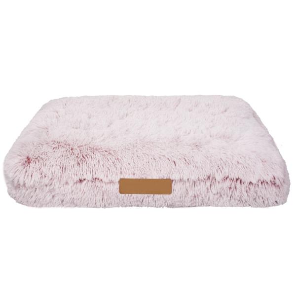 Quality Plush Memory Foam Warm Dog Plush Pet Bed Cushion Pink Grey for sale