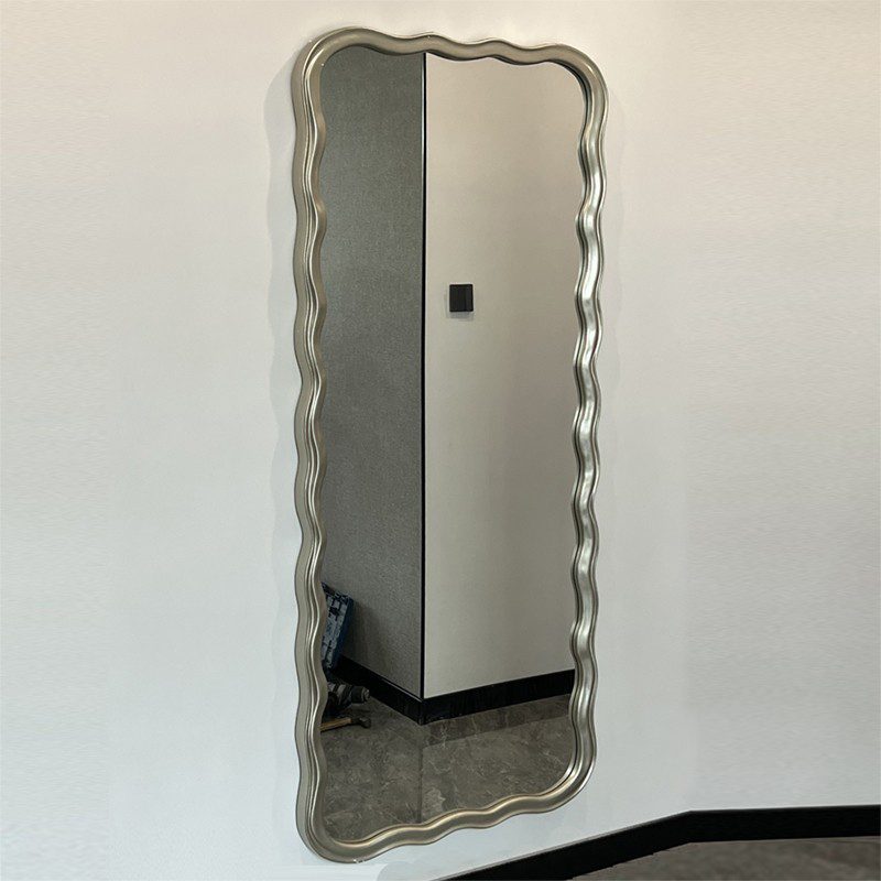 Decorative Bedroom Frameless Floor Length Mirror Wavy cheval