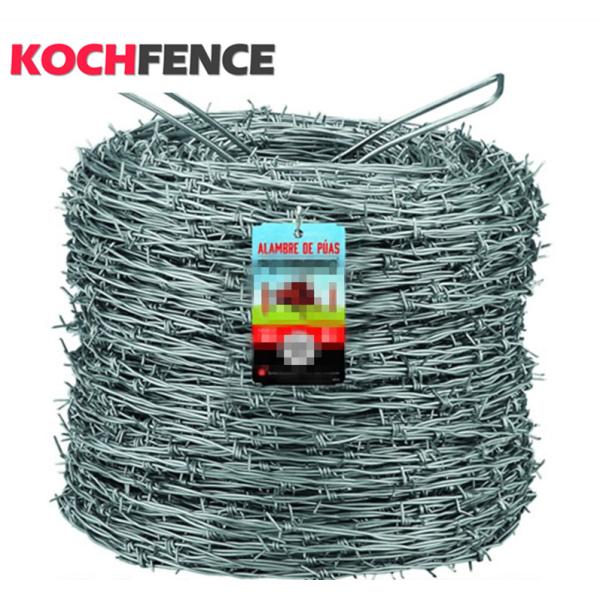 ISO 9001 2.2 Mm Razor Barbed Wire , Plastic Coated Galvanized Barbed Wire