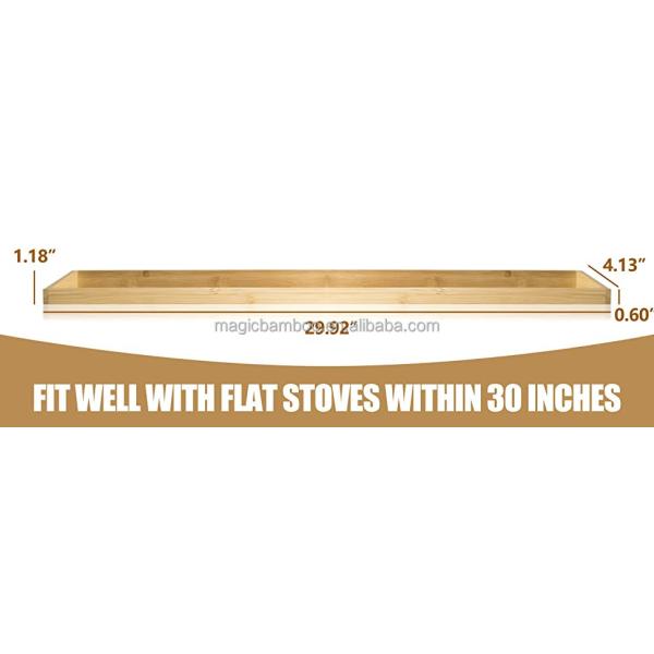 Eco-Friendly Bamboo Magnetic Stovetop Shelf for Spice Storage