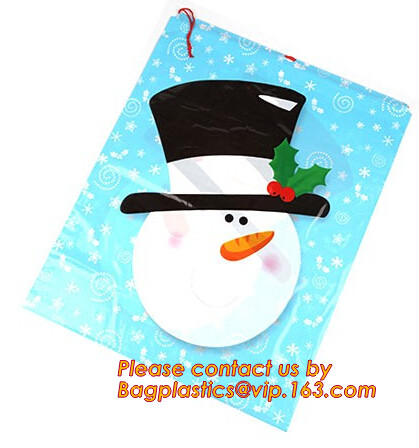 Custom CPE semitransparent printing frosted corded beaded gift bags,lovely children clothes gift packing plastic bag