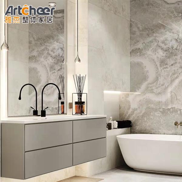 Modular Contemporary Make Up Luxury Bathroom Vanity Cabinet Combo Euro Style Bathroom Vanity