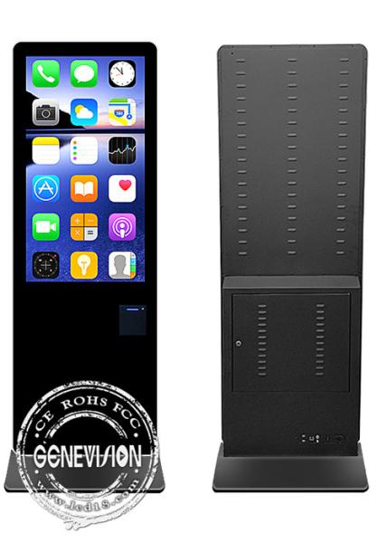 Quality 43 Inch Floor Stand Wifi Lcd Digital Signage Player With 80mm Terminal Printer for sale