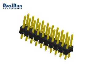 PBT PA6T 20P Double Row Dip Pin Header Male Brass Pcb 3.0A Brass