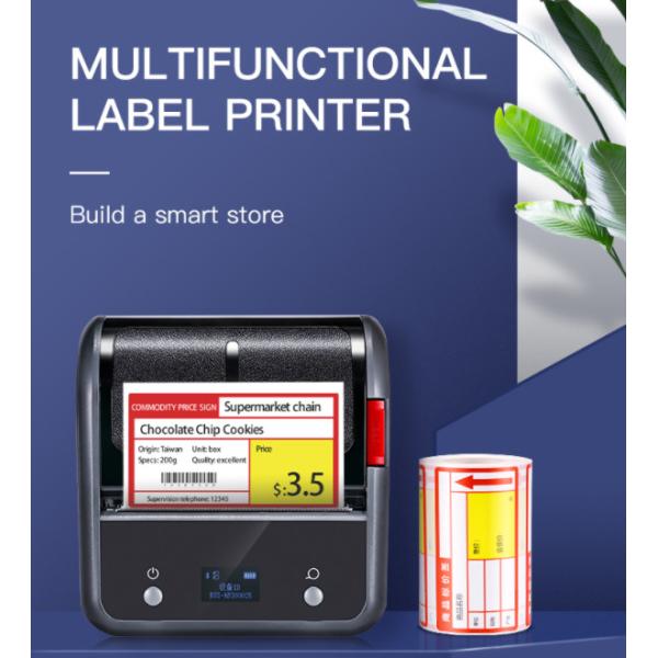 Handheld Barcode Label Printing Machine 75mm Thermal Label Sticker Printer