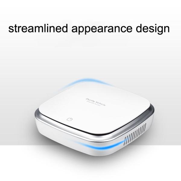 HOMEFISH ABS Hepa Filter Car Air Purifier DC5V With Led Light