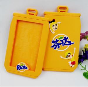 Wholesale Lovely Fenta Embossed Silicone Card Holder/ Students Meal Card Soft PVC Hang Tag