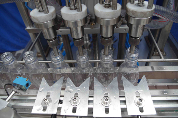 100ml To 1000ml Piston Filling Machine Four Heads With Glass Cover