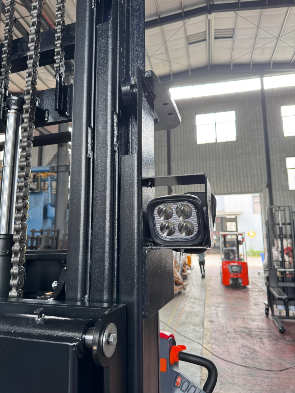 1.5t 3500mm Dual-Mast Full Electric Walkie Stacker with Curtis Controller for Efficient Inventory Management