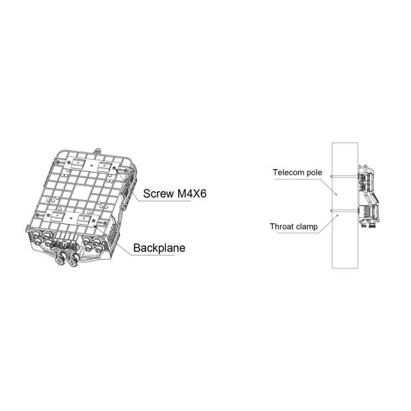 Type Box Distribution FTTX 16 24 core PC ABS material outdoor fiber optic distribution box