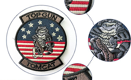 Custom Flag 3D Born To Be Mild Logo Embroidered Neck Patch Reusable