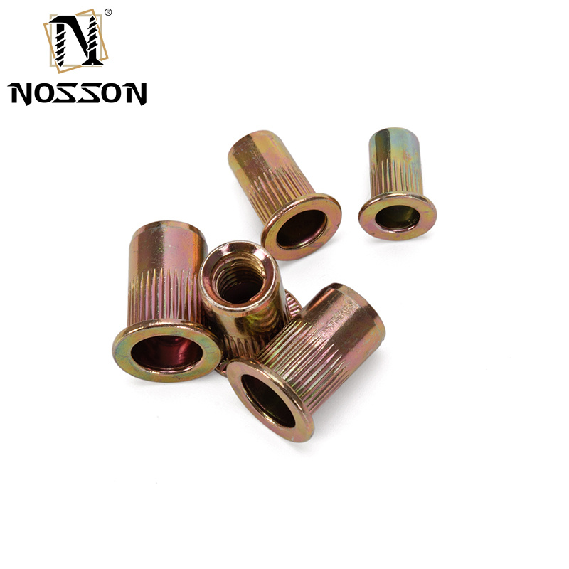 Metric DIN Remache Tuerca Rivnut M3 M4 M5 M6 M8 M10 M12 304 Stainless Steel Flat Head Knurled Threaded Insert Rivet Nut