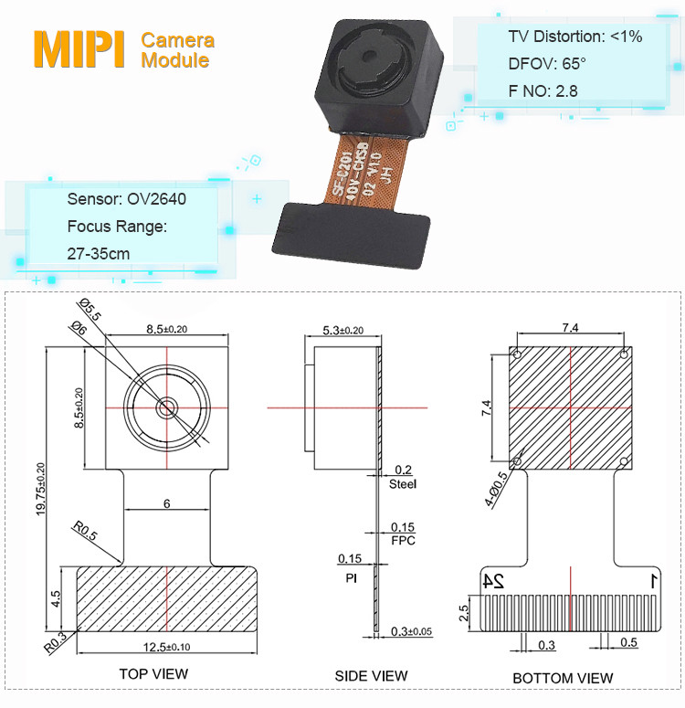 Mini 2MP OV2640 Camera Module Compatible With ESP32 Development Board