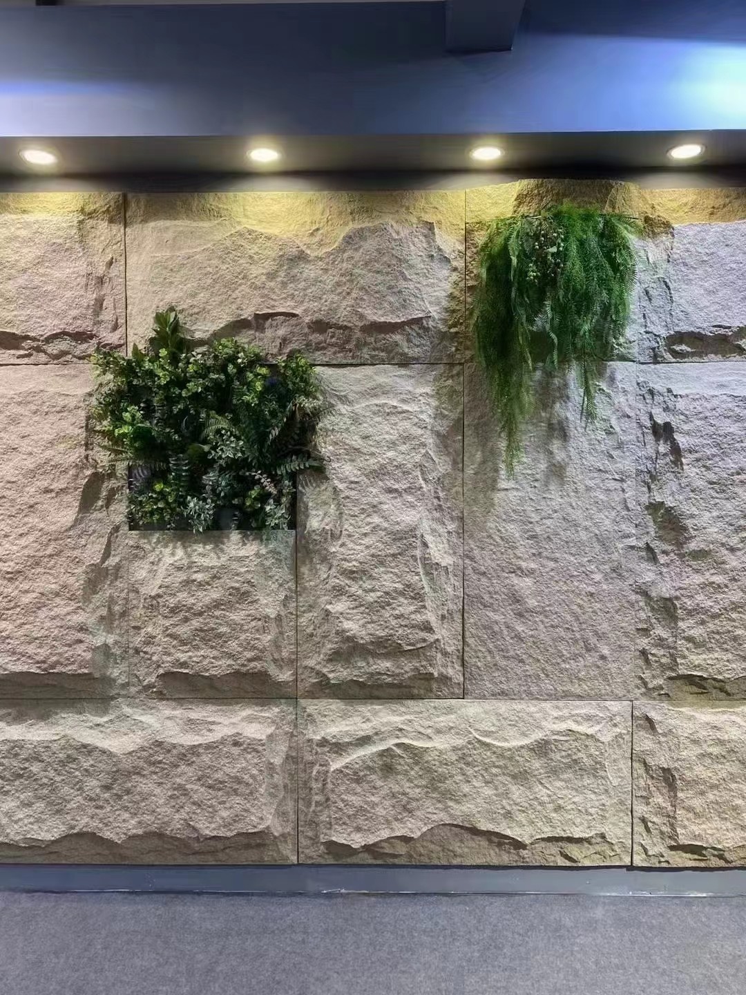 Mushroom Face Imitation Stone Wall Covering Pu Stone Panel 3-10cm Thickness