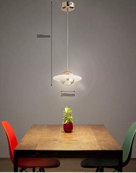 Glass E27 Flying Saucer Pendant Light Aluminum Body With Smooth Surface