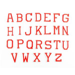 China DIY Adhesive Letter Patches Iron On Backing Cotton Polyester Material wholesale