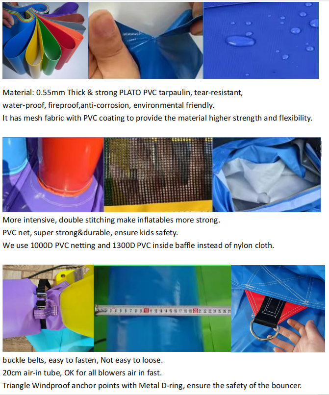 Inflatable Bouncy Castle for Kids CE/EN71/EN14960 Certified and Incidental Air Blower Included