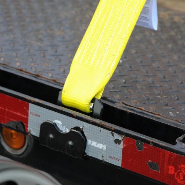 4" X 30" Gold Heavy Duty Tie Down W/Flat Hooks 5400lbs Cargo Control For Flatbed Truck