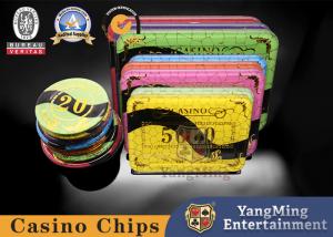 China Mesh Dragon Phoenix Bronzing Plastic Poker Chips Anti Counterfeiting wholesale