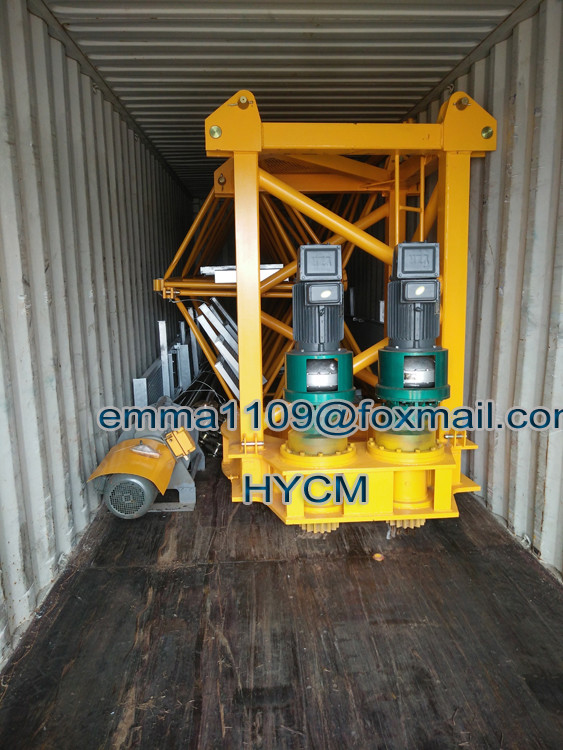 OEM TC3525 Tower Crain 35m Boom Length Lifting Capacity 2.5t Max Load 8t or 6t