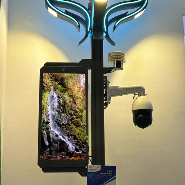 Quality High Brightness Full Color Led Outdoor Display Light Video Pole Double Sides Led Screen for sale