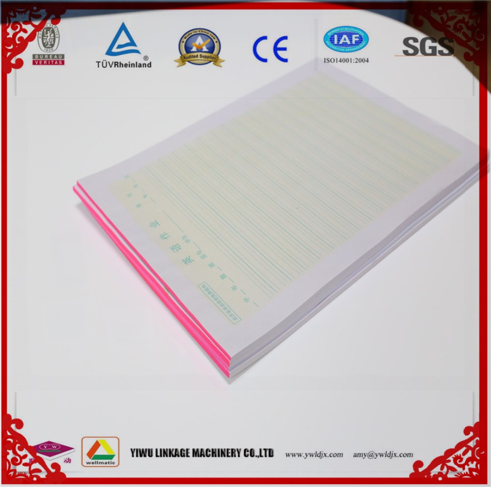 45 cycles/min Fully Automatic Glue Binding Notebook Making Machine 250 m/min High Speed