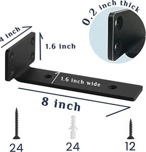 Griddle Caddy Floating Shelf Bracket Modern Iron 90 Degree Angle Metal Shelf Brackets