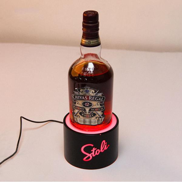 Red Led Bottle Glorifier 85mm Liquor Bottle Display Shelf