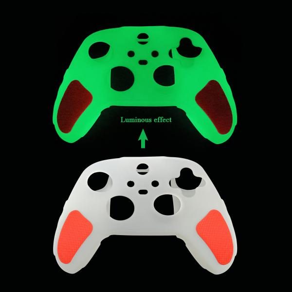 Quality luminous two-tone silicone protective case for Xbox X/S controller Glow in dark for sale