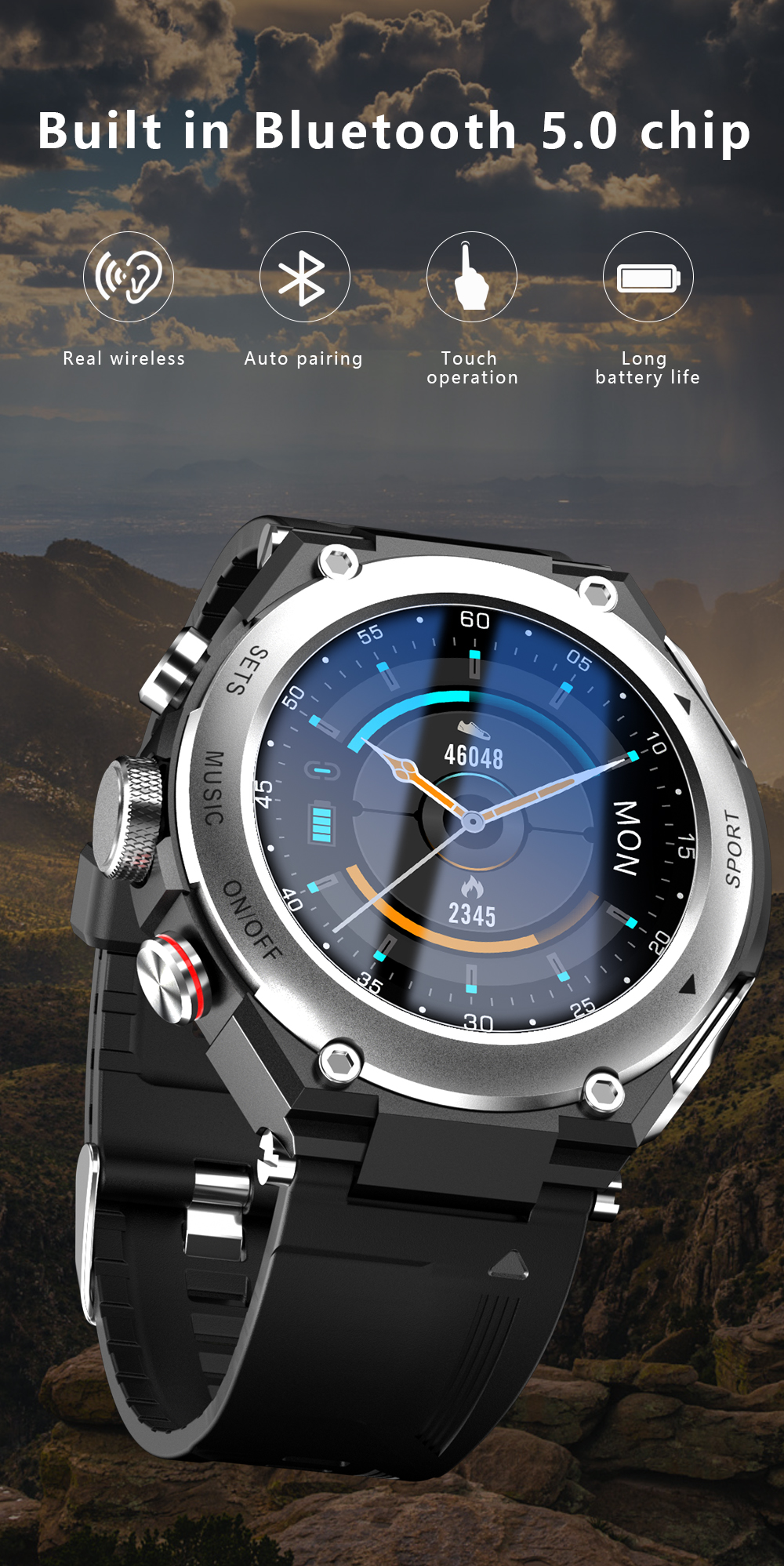 Effortlessly Track Your Fitness and Stay Connected with TWS Smart Watch and Wireless Earbud Bracelet
