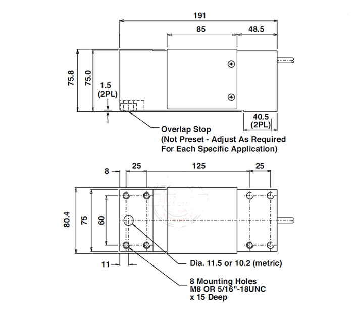 1250TEDEA 1200kg 10V DC/AC Load Cell With Digital Display
