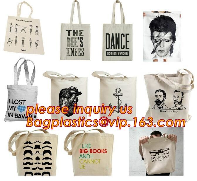 Custom silk screen printed Cotton material handle style blank natural cotton canvas bag without logo bagplastics bagease