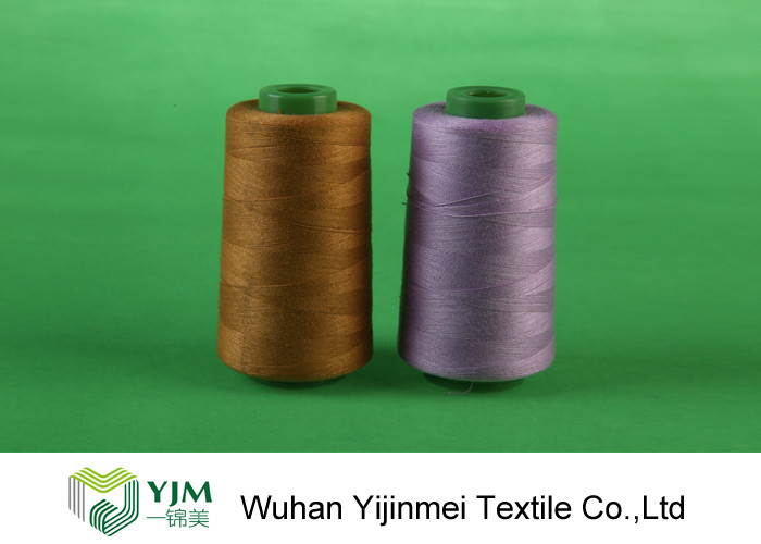 100% spun polyester sewing thread , Knitting / weaving strong polyester thread