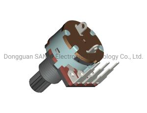 China Horizontal Plastic Shaft Potentiometer 16mm With Rotary Switch RV16801NS wholesale