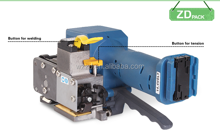 Portable Battery Powered Plastic Strapping Tool For Paper Wood Stone And Carton Packing