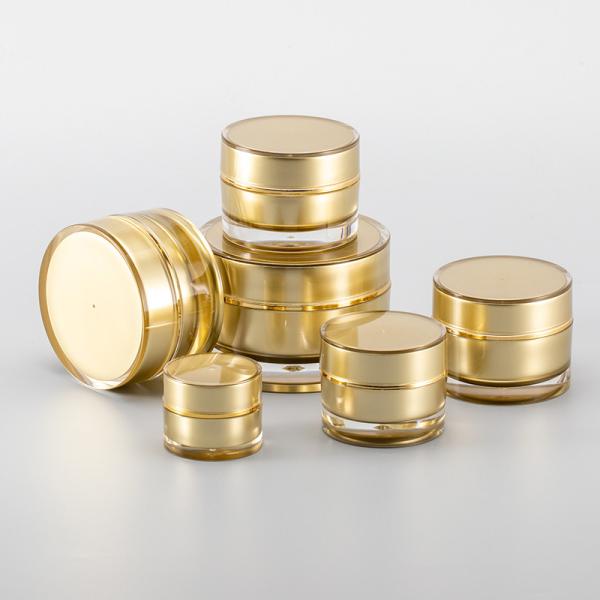 Luxury Acrylic Skincare Double Wall Face Cream Empty Plastic Jars With Lids