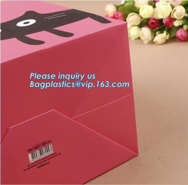 Fashion Custom Printing Luxury Gift Shopping Carrier Paper Bag With Your Own Logo Print,strong twisted handle black leat