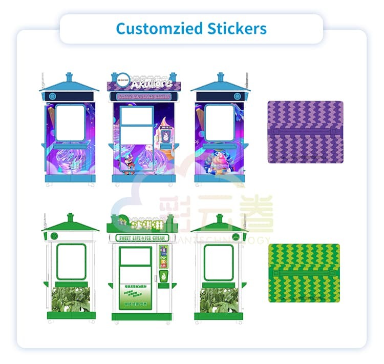 White Automatic Coin Operated Ice Cream Machine Vending With SDK Function