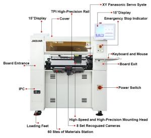 China 6 Heads Chip Placer Smt Assembly Machine 13000CPH PCB Component Mounting on sale