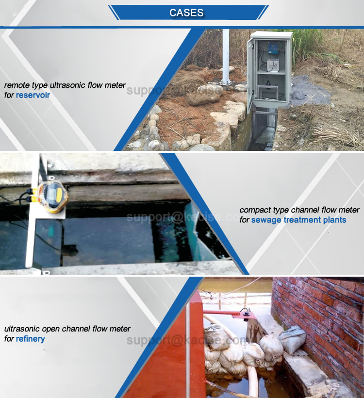 split type of Open flow ultrasonic open channel flowmeter with LCD display