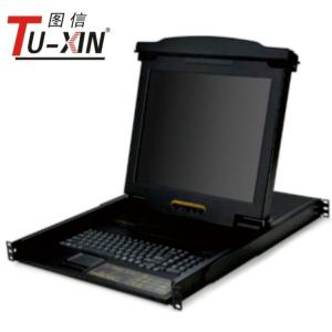 China Professional 17 Inch LCD KVM Drawer 1 Port PS2 Or USB Rackmount KVM Console wholesale