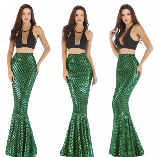 Breathable Mermaid Tail Halloween Costume 90% Polyester 10% Spandex Material